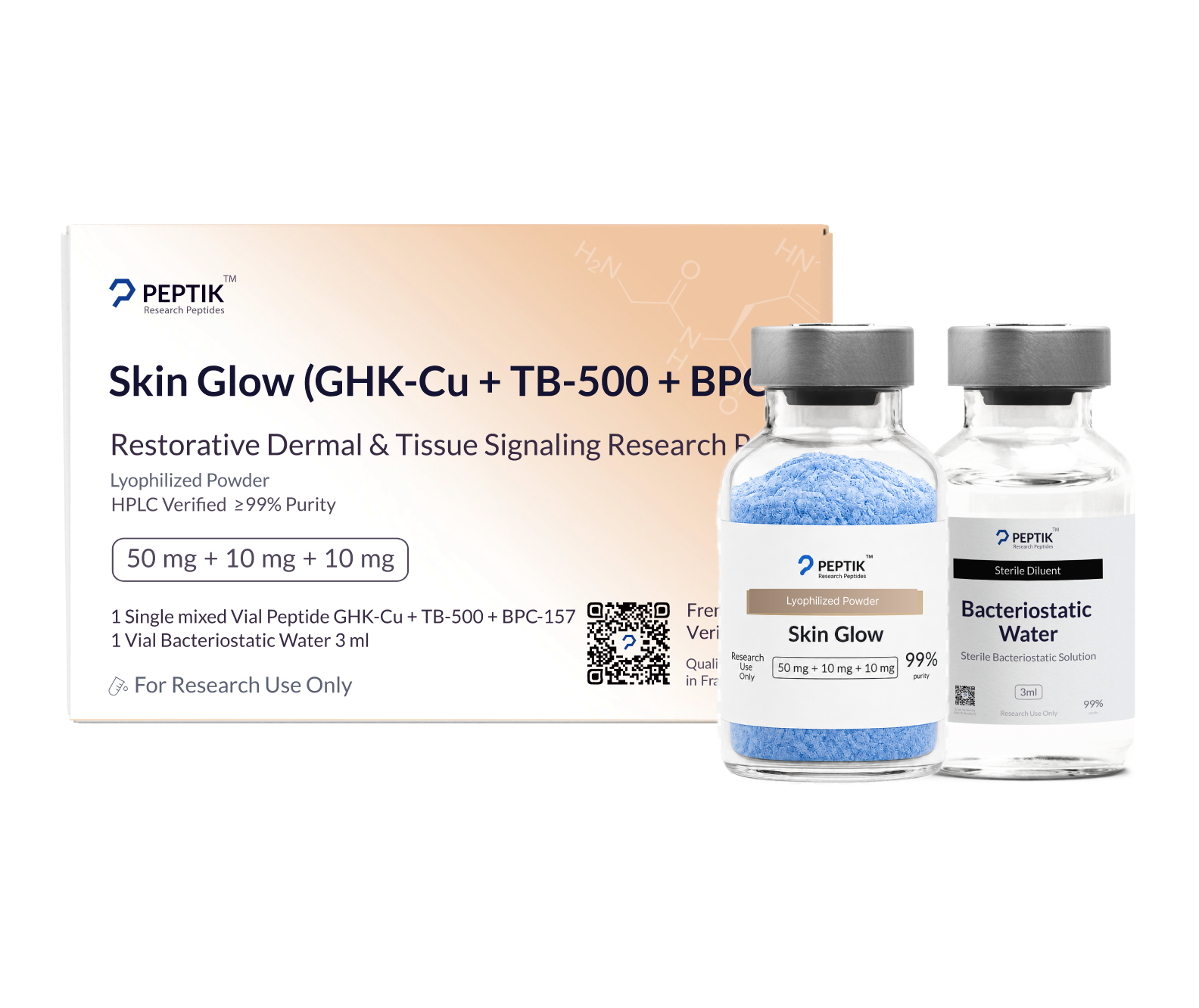 Skin GLOW 70 mg GHK-Cu + TB-500 + BPC-157