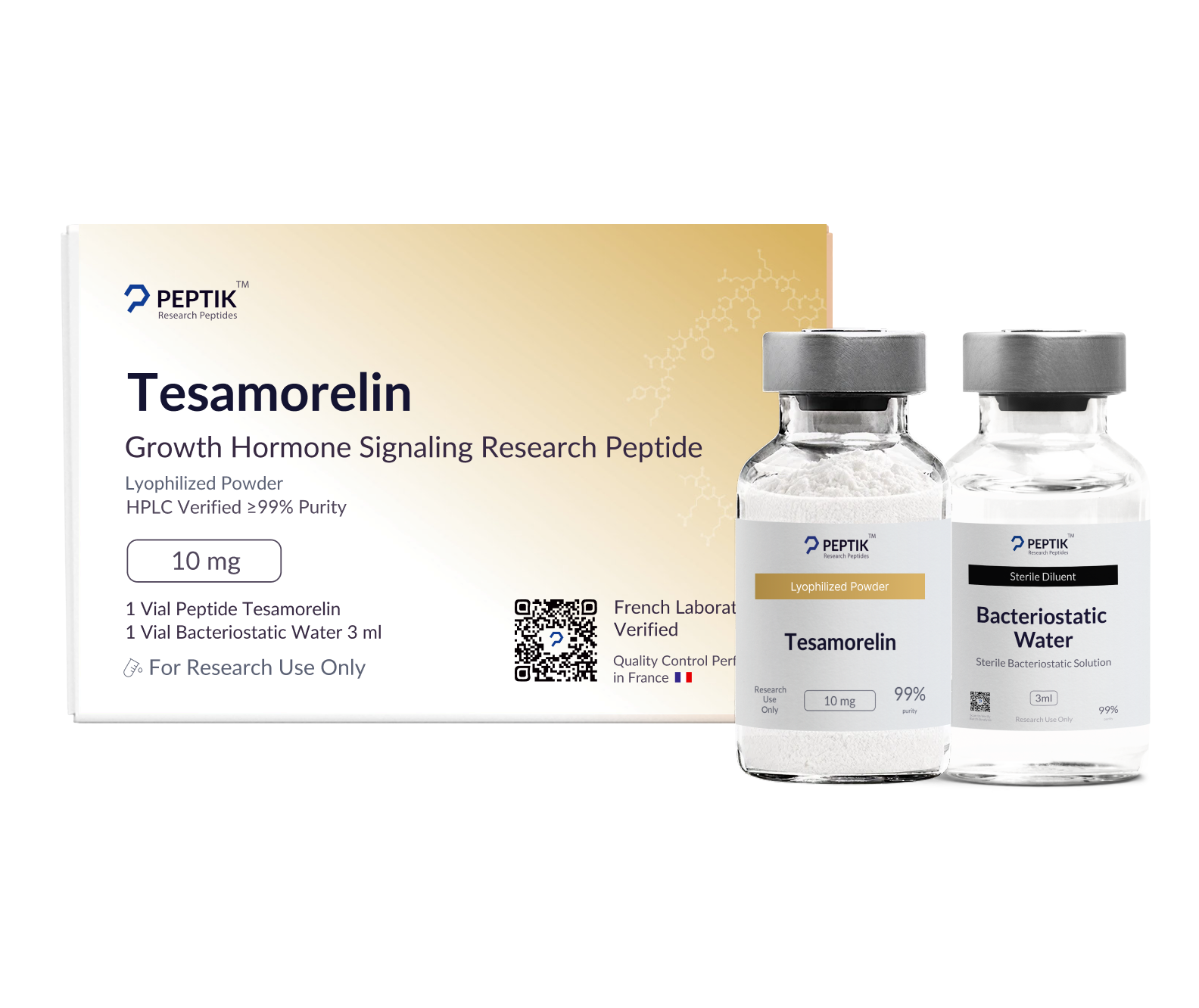 Tesamorelin Lyophilized Vial + Sterile Water