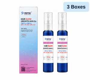 HAIR KLOW GROWTH Men & Women Cycle 3 Months - 3 Boxes (6 Sprays)